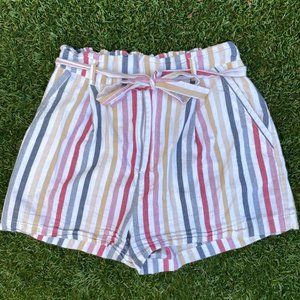 F21 Striped High Waisted Summer Shorts Size S